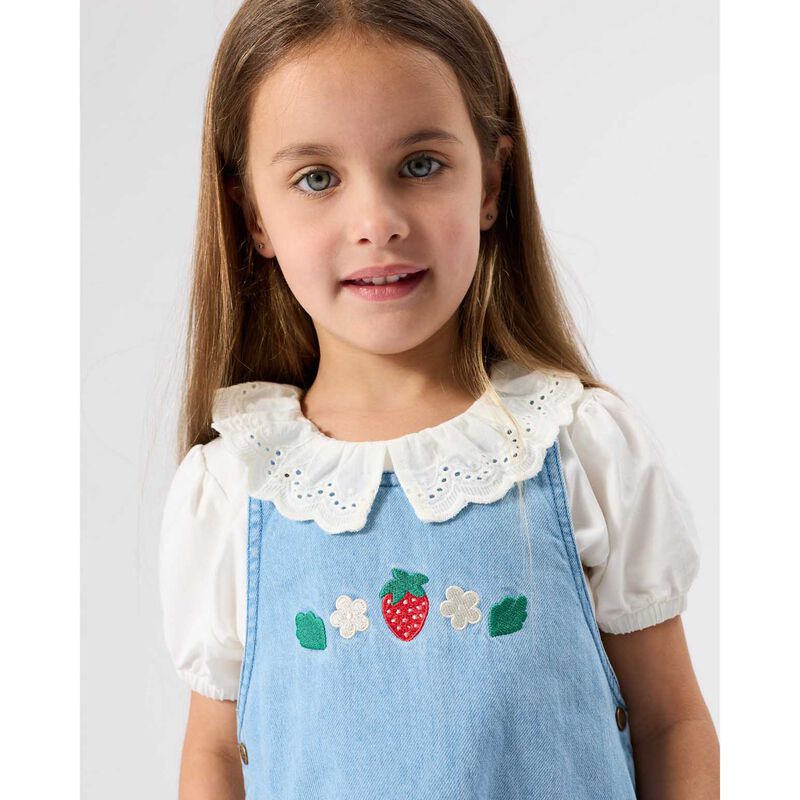 Goldie + Ace Wild Strawberry Pinafore Dress 3-5Y image number 2